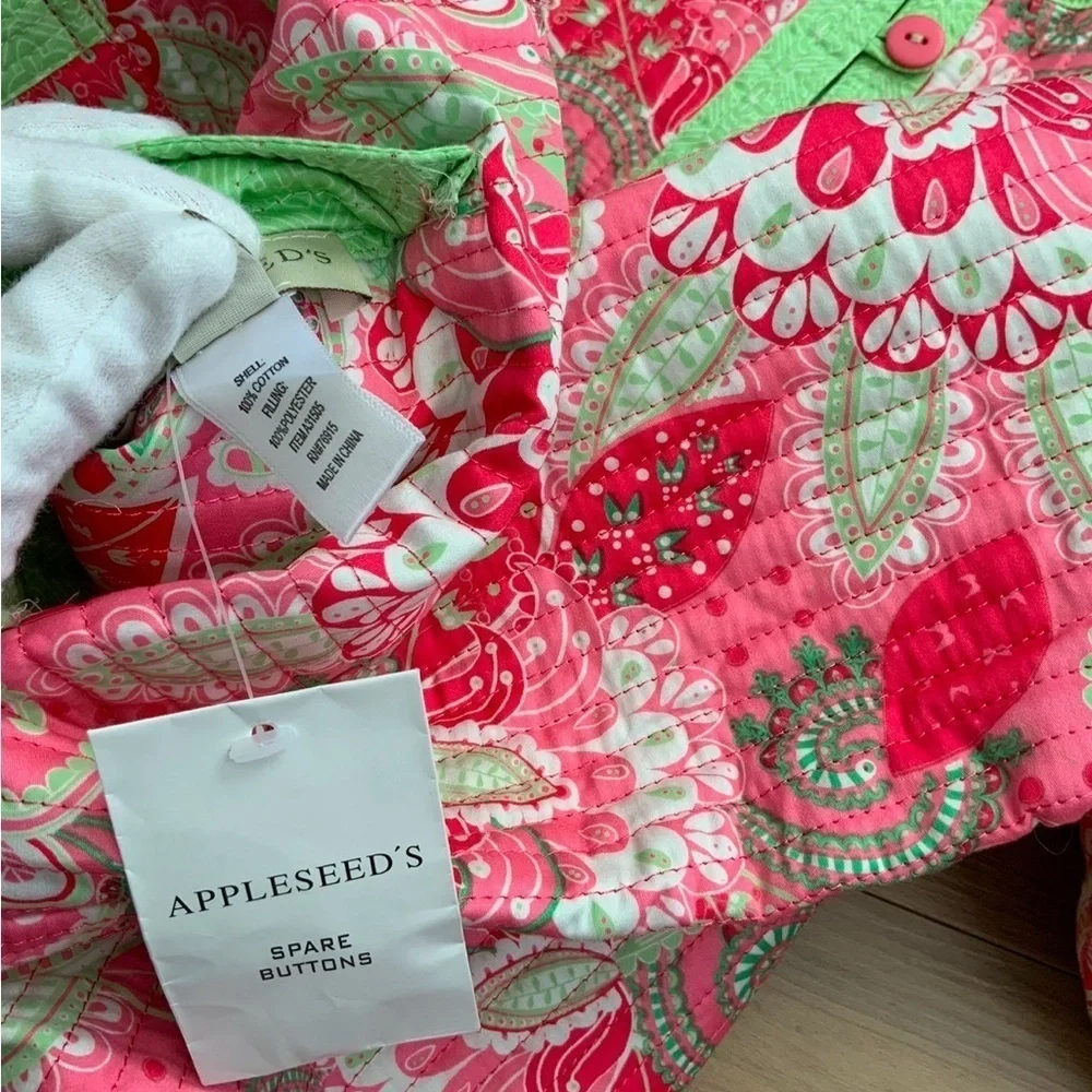 APPLESEED'S Floral Reversible Quilted Kimono Jacket - Picture 6 of 6